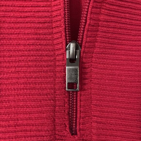 Alfani 1/4 Zip Pullover Sweater Merlot Red Mens Sz M Mock Neck - Picture 3 of 8